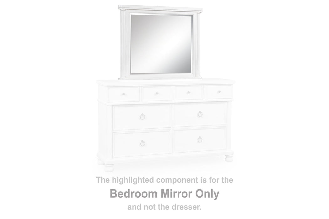 Rowlenstown - Bedroom Mirror - Antique White - Simple Home Plus
