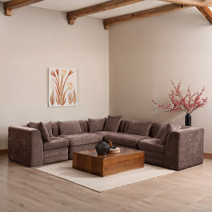 Stellar - 5 Piece Upholstered Modular Sectional - Simple Home Plus