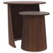 Yency - 2 Piece Round - Mango Wood Nesting Table Set - Dark Brown - Simple Home Plus