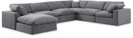Comfy - 7 Piece Velvet Modular Sectional With Chaise - Simple Home Plus