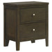 Wilkes - 2-Drawer Nightstand Bedside Table - Dark Cocoa - Simple Home Plus