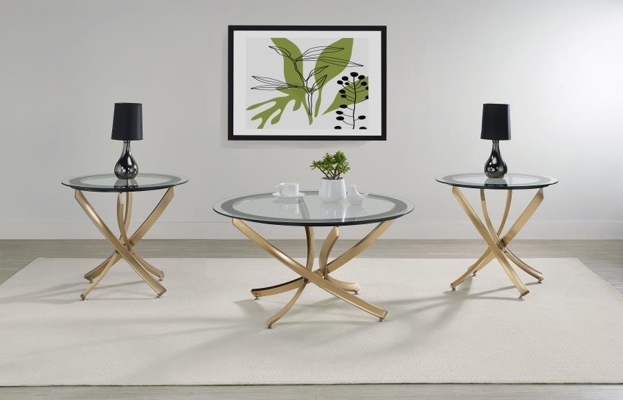 Brooke - Round Coffee Table Set - Simple Home Plus
