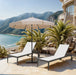 Amalfi - Aluminum Patio Umbrella - Black Base / Black Pole - Simple Home Plus