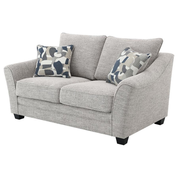 Tomkins - Boucle Upholstered Loveseat - Light Gray - Simple Home Plus