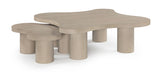 Cove - Oak Veneer And Solid Wood 2 Piece Coffee Table - Simple Home Plus