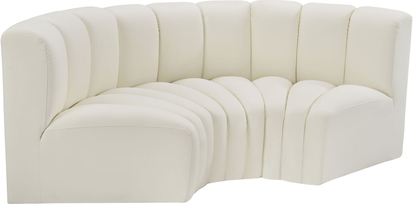 Arc - Faux Leather 3 Piece Modular U-Shaped Sofa - Simple Home Plus