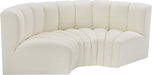 Arc - Faux Leather 3 Piece Modular U-Shaped Sofa - Simple Home Plus