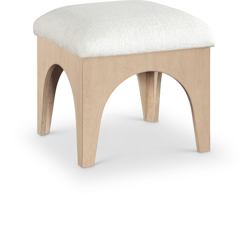 Lawson - Chenille Fabric Ottoman - Natural Base - Simple Home Plus