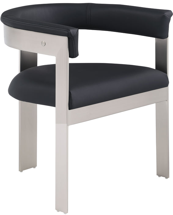 Romeo - Faux Leather Dining Chair With Silver Base (Set of 2) - Simple Home Plus