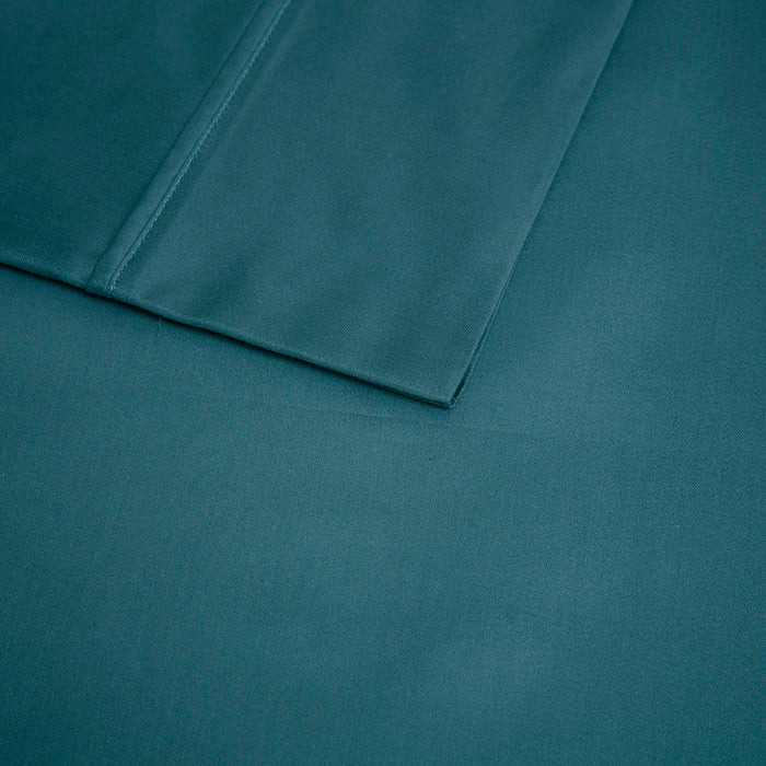 600 Thread Count - Cooling Cotton Blend 4 Piece Sheet Set - Teal - Simple Home Plus