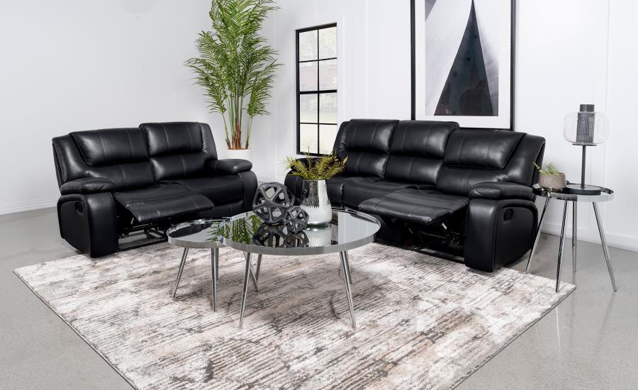 Camila - Upholstered Reclining Sofa Set - Simple Home Plus