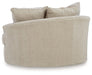 Steelwater Retreat - Oversized Swivel Accent Chair - Latte - Simple Home Plus