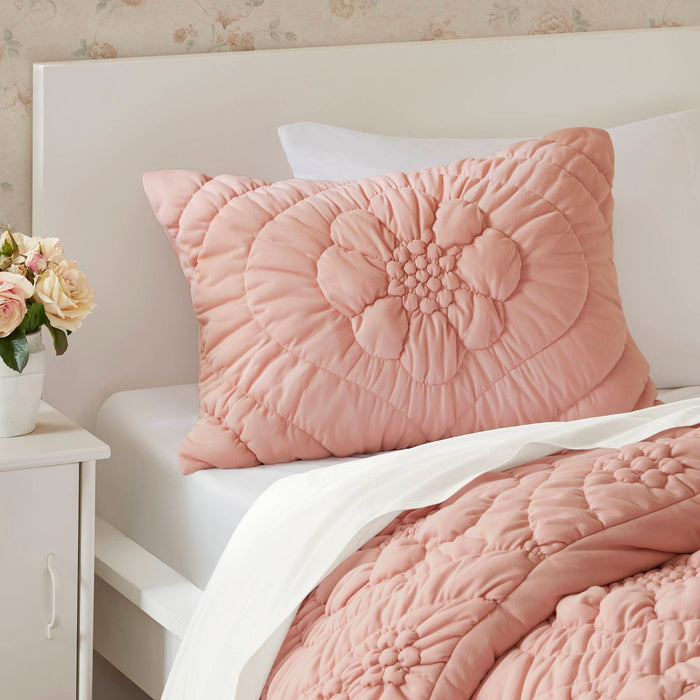 Elise - King Comforter Set - Pink - Simple Home Plus