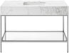 Marmo - Engineered Marble Bathroom Vanity With Chrome Base - Simple Home Plus