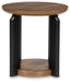 Kraeburn - Brown / Black - Round End Table - Simple Home Plus