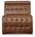 Temmpton - Power Armless Recliner With Adj Headrest - Chocolate - Simple Home Plus