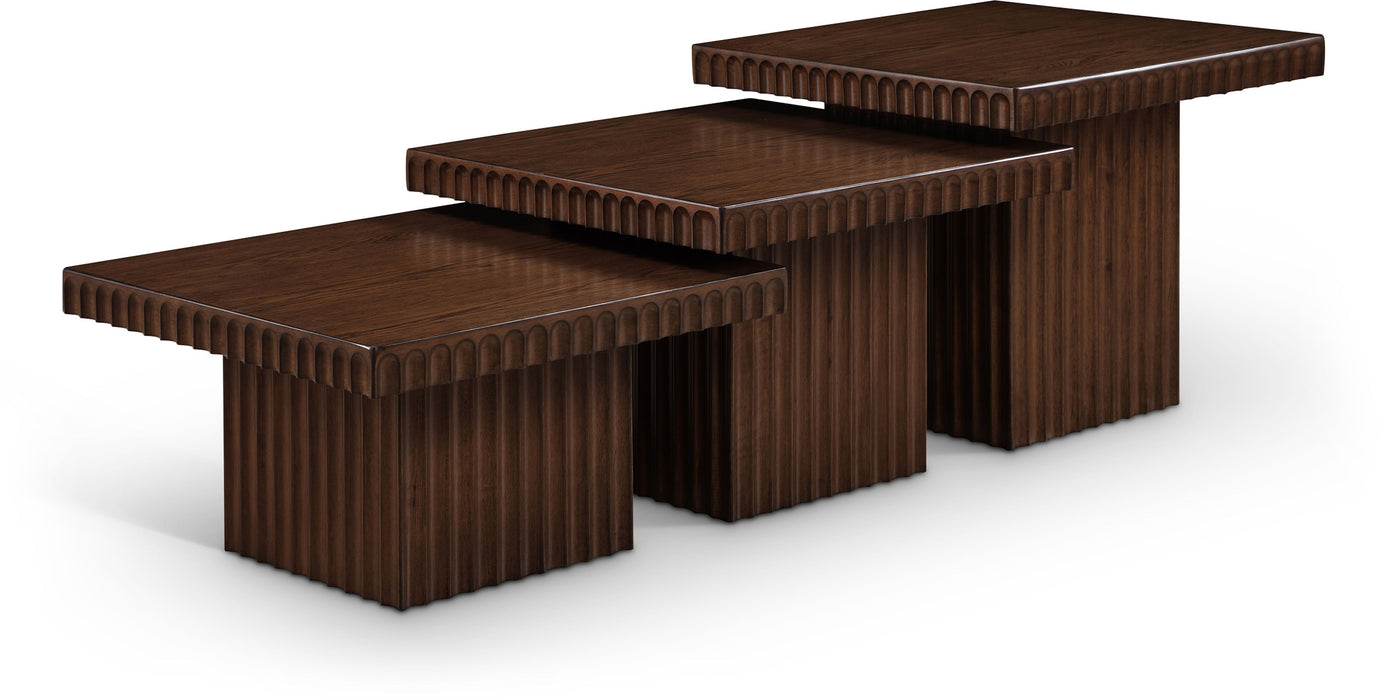 Spencer - Oak Veneer 3 Piece Coffee Tabl - Simple Home Plus