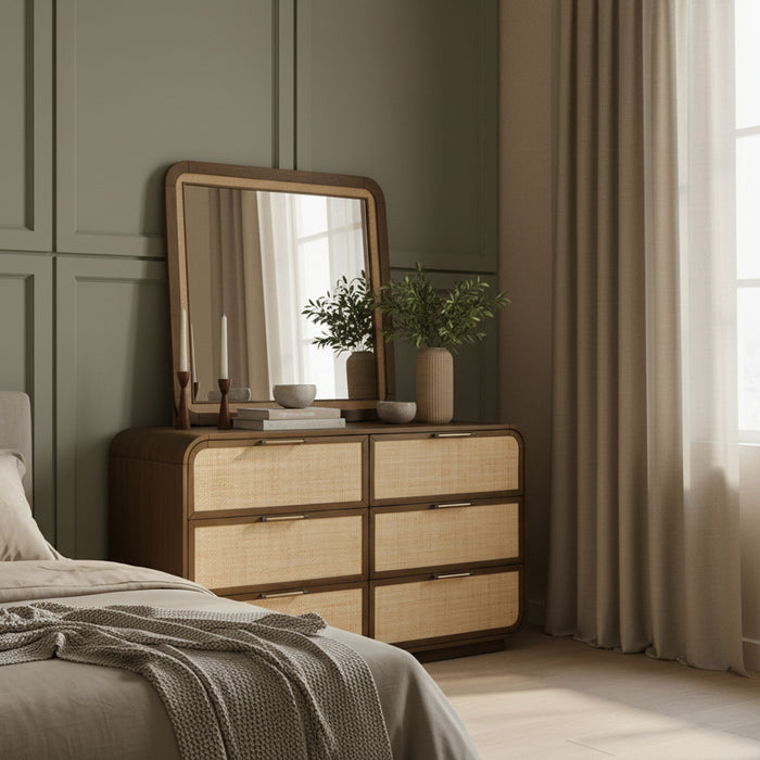 Windsor - Solid Wood Dresser - Brown - Simple Home Plus