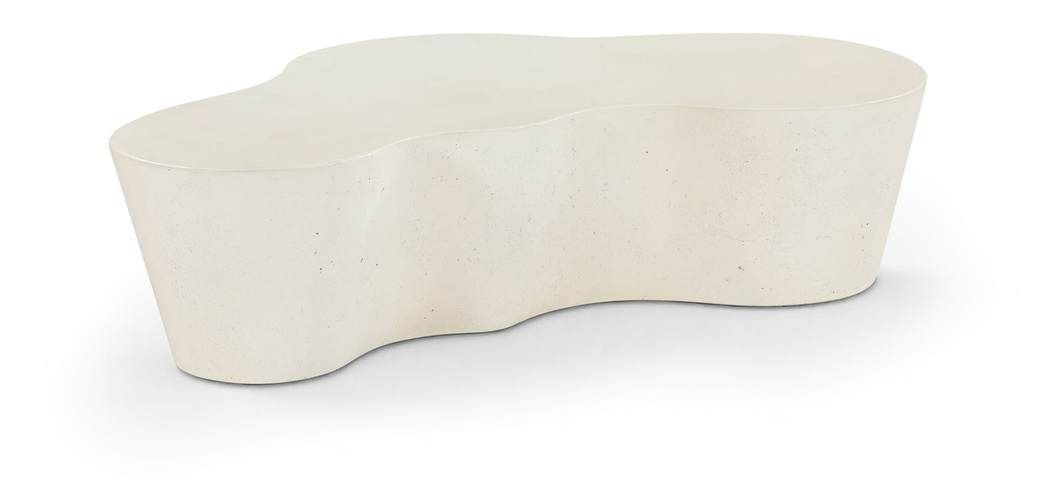 Monza - Concrete And Fiberglass Indoor / Outdoor Coffee Table - Cream - Simple Home Plus