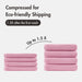 Diagonal Ribbed - 4 Piece Bath Towels Set - Pink - Simple Home Plus
