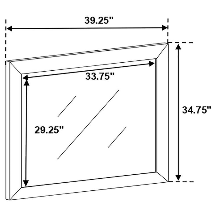 Briana - Dresser Mirror - Black - Simple Home Plus