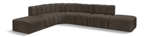 Arc - Boucle Fabric 7 Piece Corner Modular Sofa - Simple Home Plus