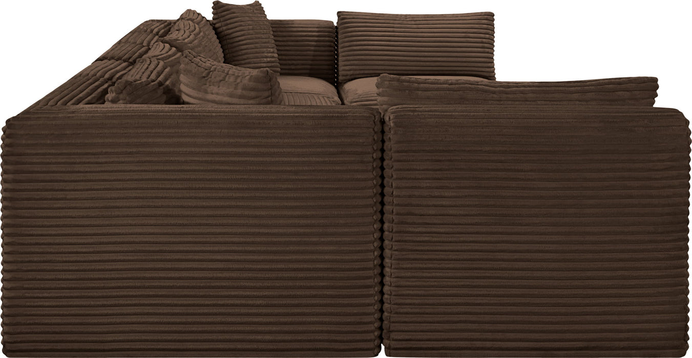Shaggy - 7 Piece Modular U-Shaped Armless Sectional - Simple Home Plus