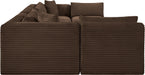 Shaggy - 7 Piece Modular U-Shaped Armless Sectional - Simple Home Plus