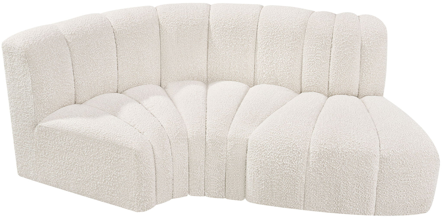 Arc - Boucle Fabric 3 Piece Modular L-Shaped Sofa - Simple Home Plus