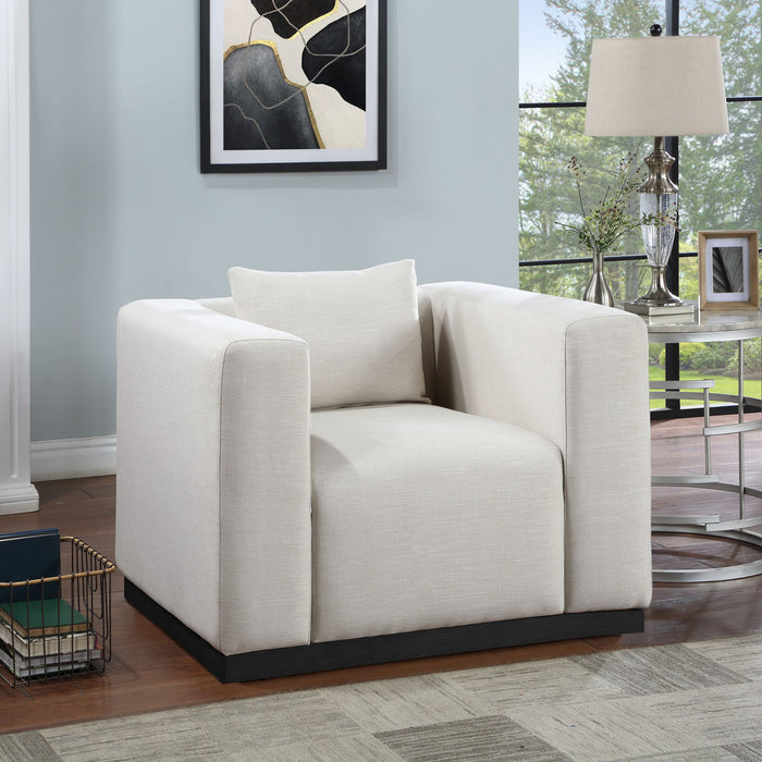 Alfie - Linen Textured Fabic Chair - Simple Home Plus