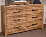 Maystonna - Six Drawer Dresser - Brown - Simple Home Plus