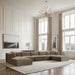 Shaggy - Fabric 7 Piece Modular Sectional With 2 Ottomans - Simple Home Plus