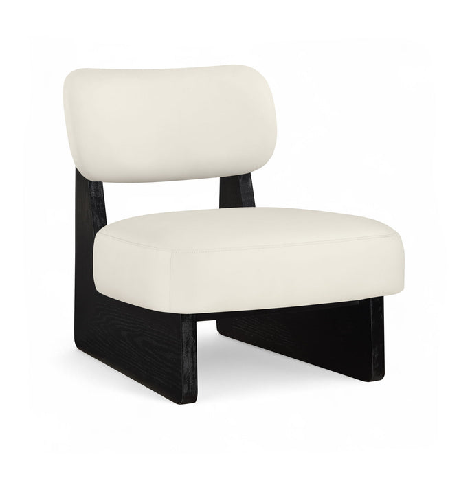 Vetra - Vegan Leather Upholstered Accent Chair With Black Base - Simple Home Plus