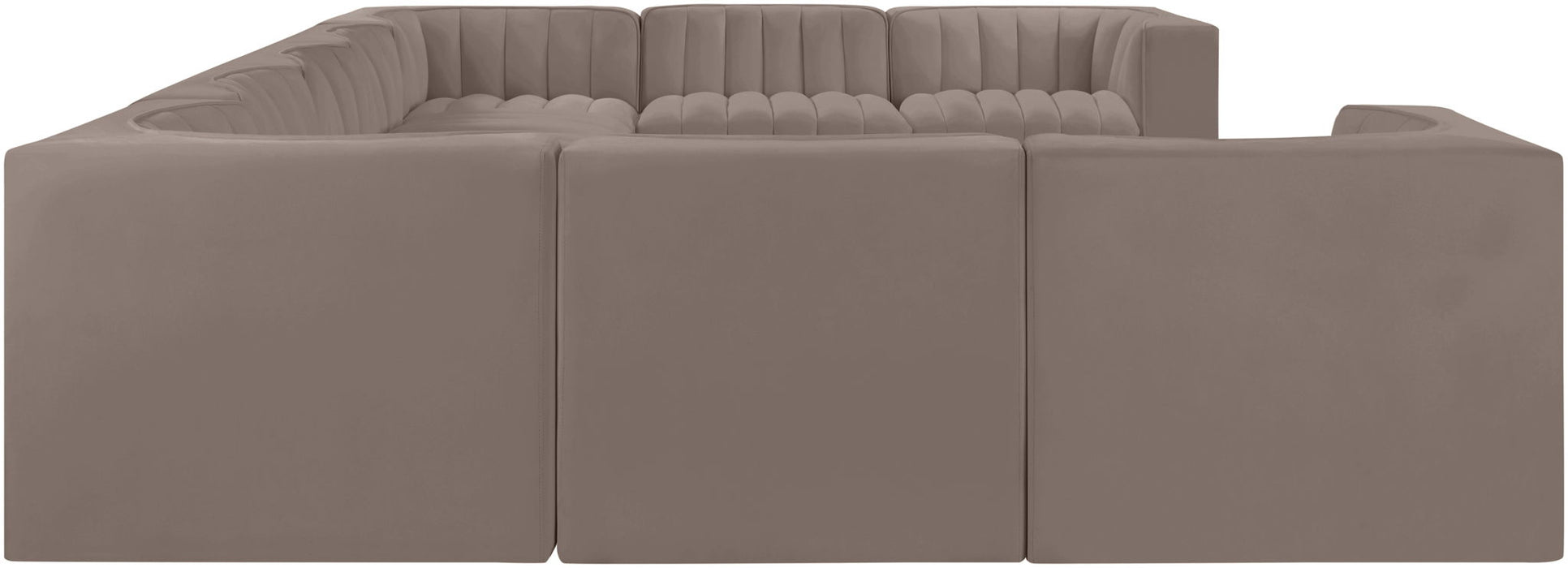 Rummi - Velvet Performance Fabric Upholstered 9 Piece Modular Sectional - Simple Home Plus