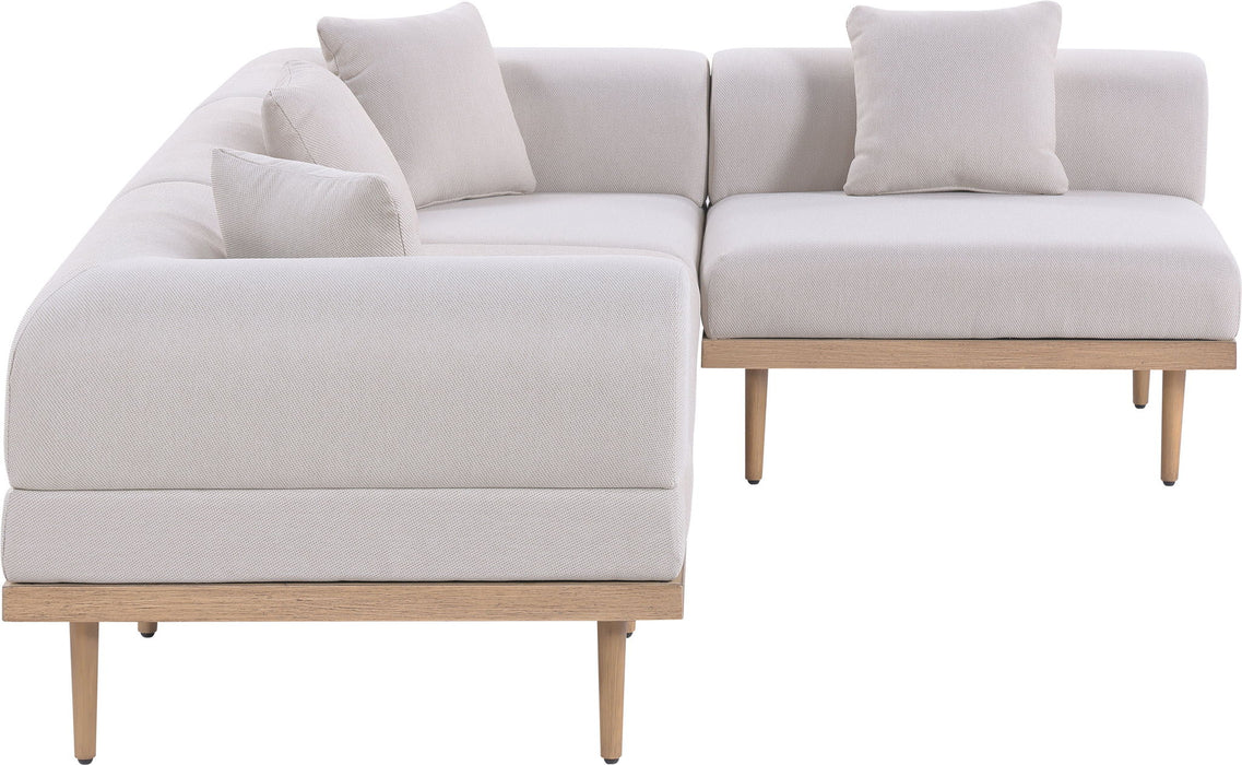 Laguna - 4 Piece 106.5" Upholstered Outdoor Patio Modular Sectional - Simple Home Plus