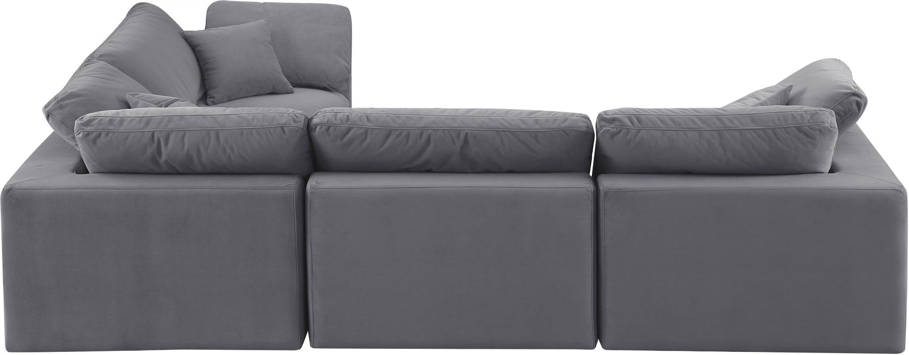 Comfy - 4 Piece Velvet Modular Sectional - Simple Home Plus