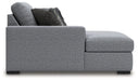Bealton - LAF Corner Chaise - Salt And Pepper - Simple Home Plus