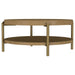 Arini - Round Coffee Table With Storage Shelf - Simple Home Plus