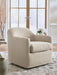 Valwick - Swivel Accent Chair - Cream / Brown - Simple Home Plus