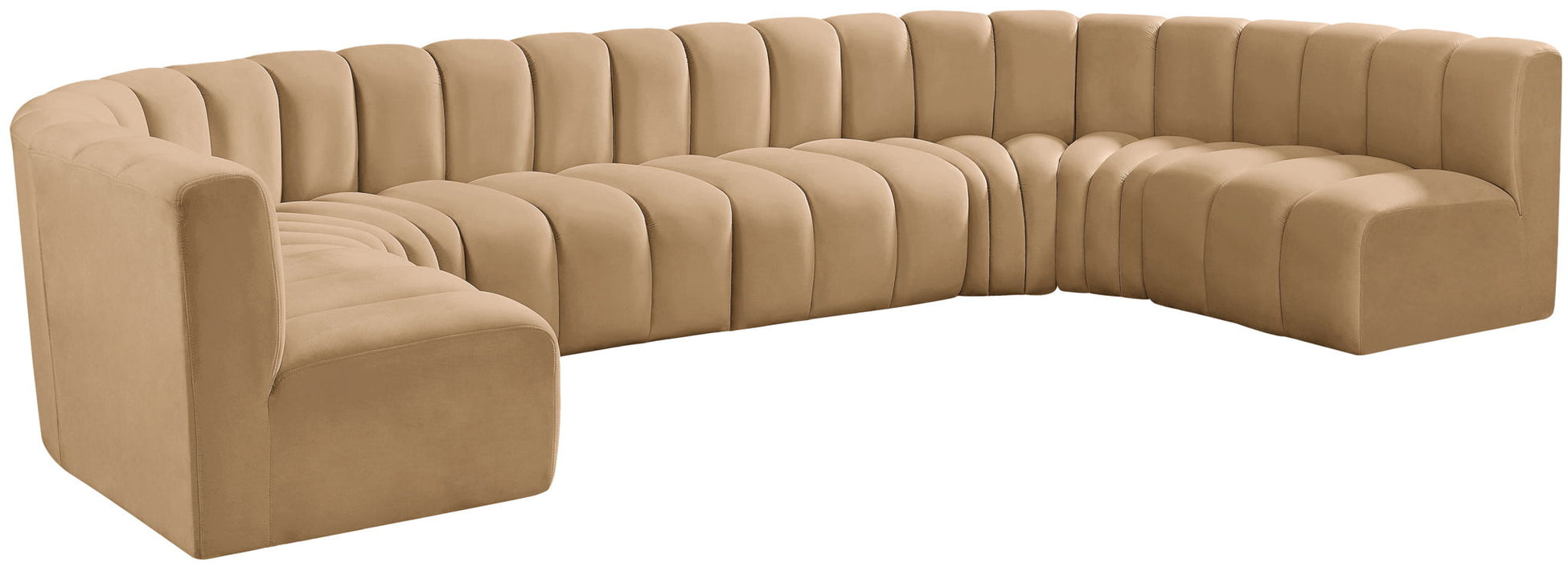 Arc - Velvet Modular U-Shaped Sectional - Simple Home Plus
