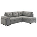 Roanne - Fabric Upholstered Sleeper Sectional Sofa - Gray - Simple Home Plus