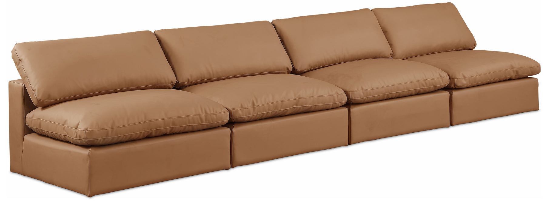 Comfy - Faux Leather Modular Armless Sofa 4 Seats - Simple Home Plus