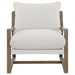 Geneva - Boucle Upholstered Wood Arm Accent Chair - Sand - Simple Home Plus