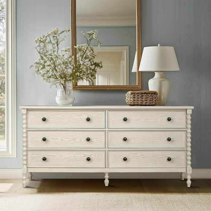 Beckett - Large Dresser - Antique Cream - Simple Home Plus