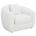 Isabella - Faux Sheepskin Upholstered Accent Chair Natural - Ivory - Simple Home Plus