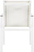 Nizuc - Outdoor Patio Dining Arm Chair With White Frame And Gray Arms (Set of 2) - Simple Home Plus
