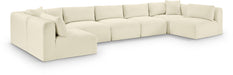 Shaggy - 7 Piece Modular U-Shaped Armless Sectional - Simple Home Plus