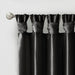 Emilia - Fabric Twist Tab Total Blackout Window Curtain Panel - Black - Simple Home Plus