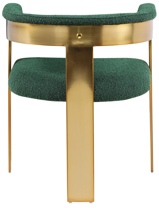 Romeo - Boucle Dining Chair With Gold Base (Set of 2) - Simple Home Plus