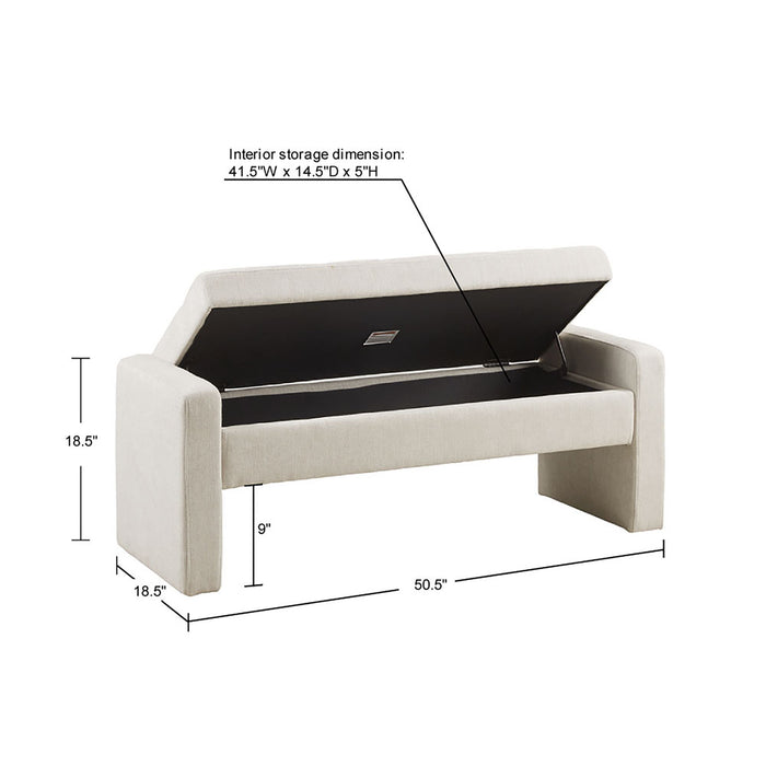 Gillian - Storage Bench - Cream - Simple Home Plus